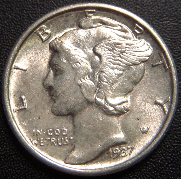 1937-S Mercury Dime - AU+