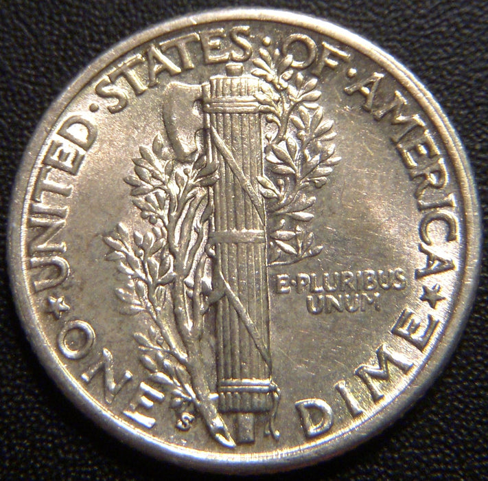 1937-S Mercury Dime - AU+