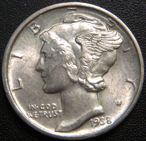 1938-D Mercury Dime - Uncirculated