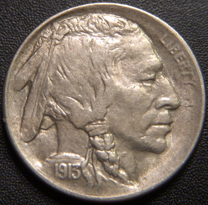 1913-S T2 Buffalo Nickel - AU+