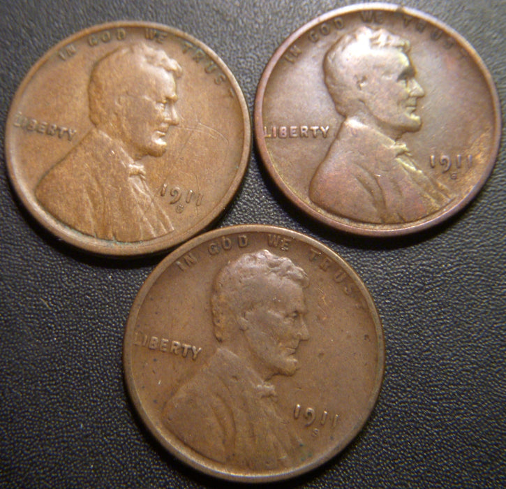 1911-S Lincoln Cent - Very Good