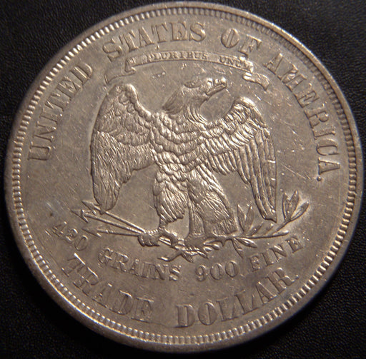 1874 Trade Dollar - Net Fine Scratched