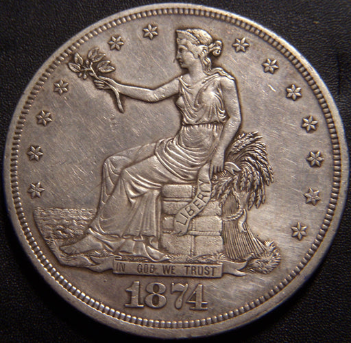 1874-CC Trade Dollar - Very Fine
