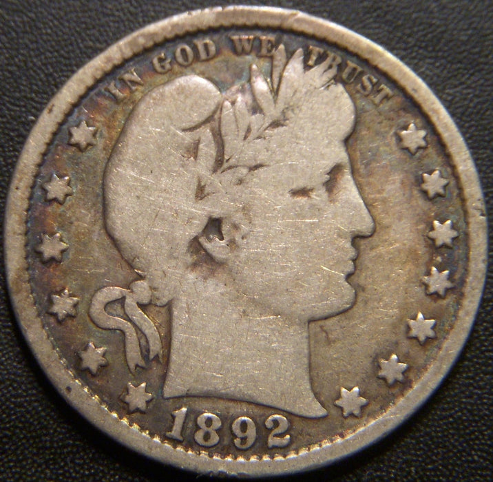 1892 Barber Quarter - Very Good