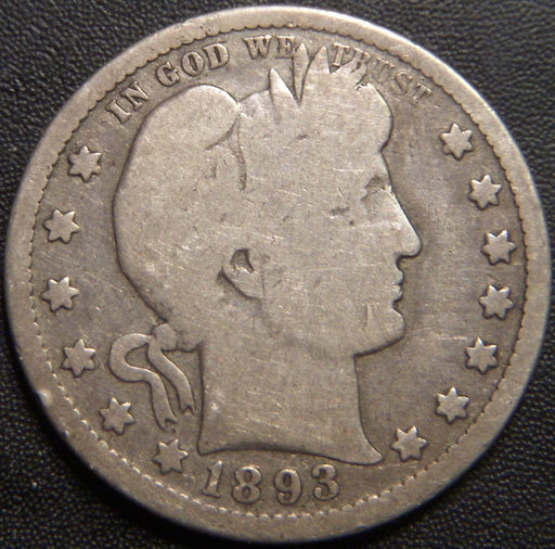 1893-S Barber Quarter - Good