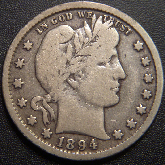 1894-O Barber Quarter - Very Good