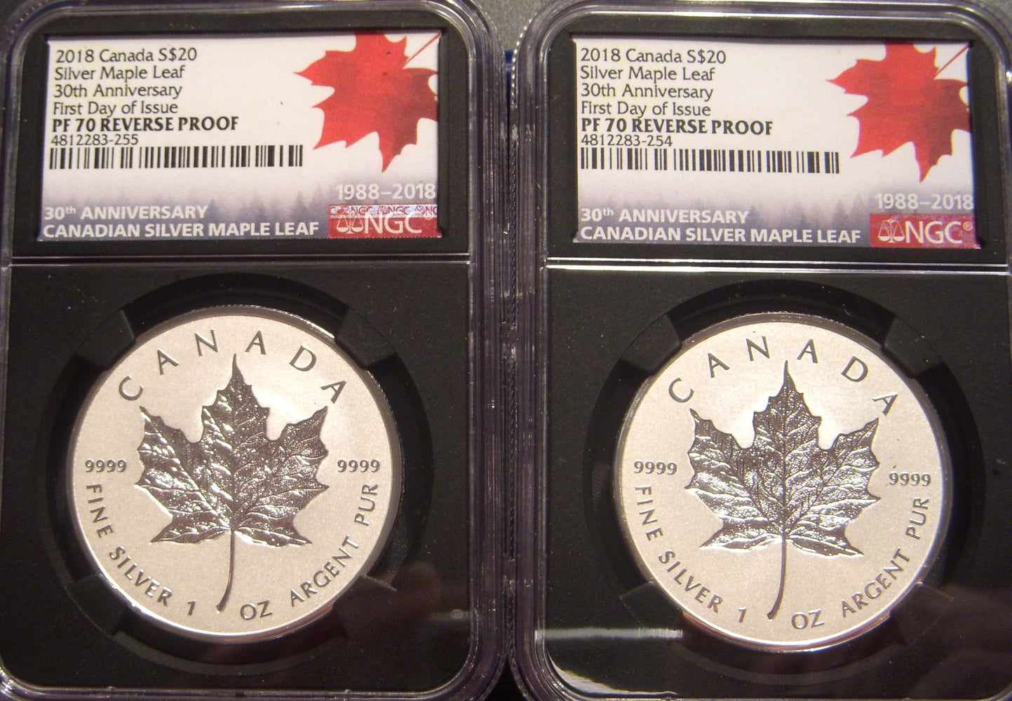 2018 $20 Canadian 1 oz Silver Maple Leaf - NGC PF 70 Reverse Proof FDOI