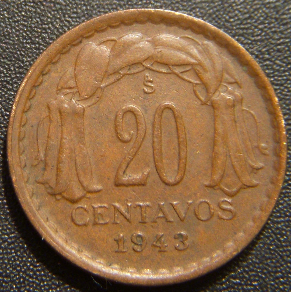 1943 20 Centavos - Chile