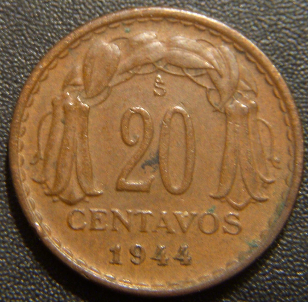 1944 20 Centavos - Chile