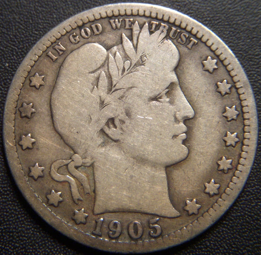 1905-O Barber Quarter - Very Good