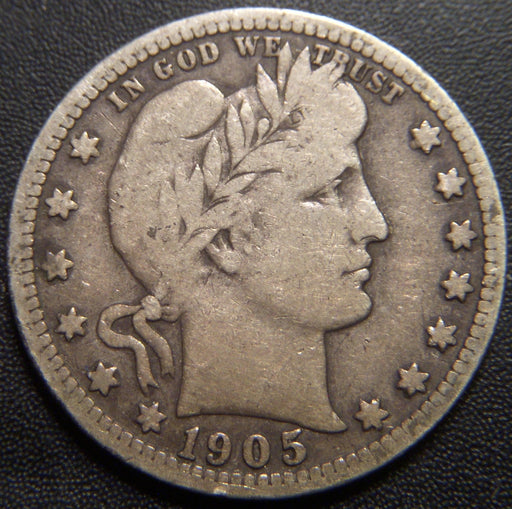 1905-S Barber Quarter - Very Good