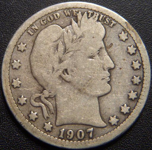 1907-O Barber Quarter - Very Good