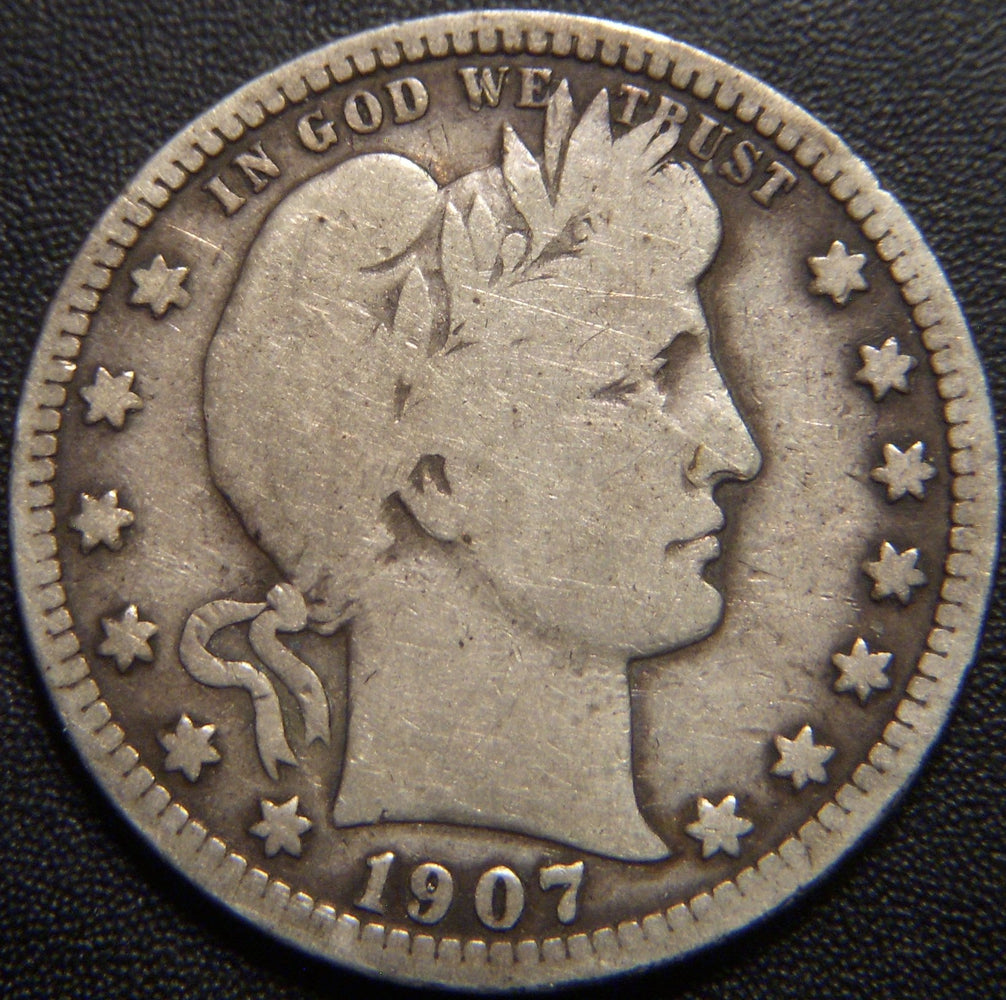 1907-S Barber Quarter - Very Good
