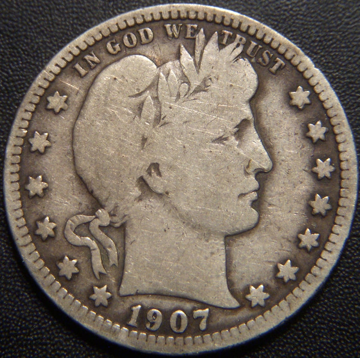 1907-S Barber Quarter - Very Good