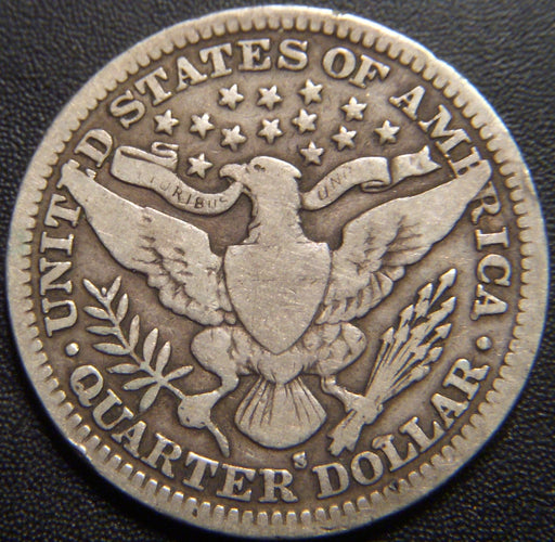 1907-S Barber Quarter - Very Good