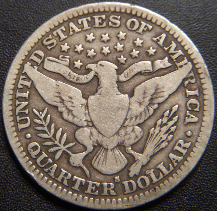1907-S Barber Quarter - Very Good
