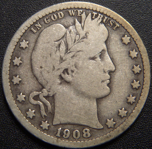 1908 Barber Quarter - Very Good