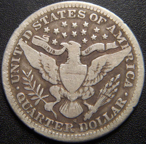 1908-S Barber Quarter - Very Good