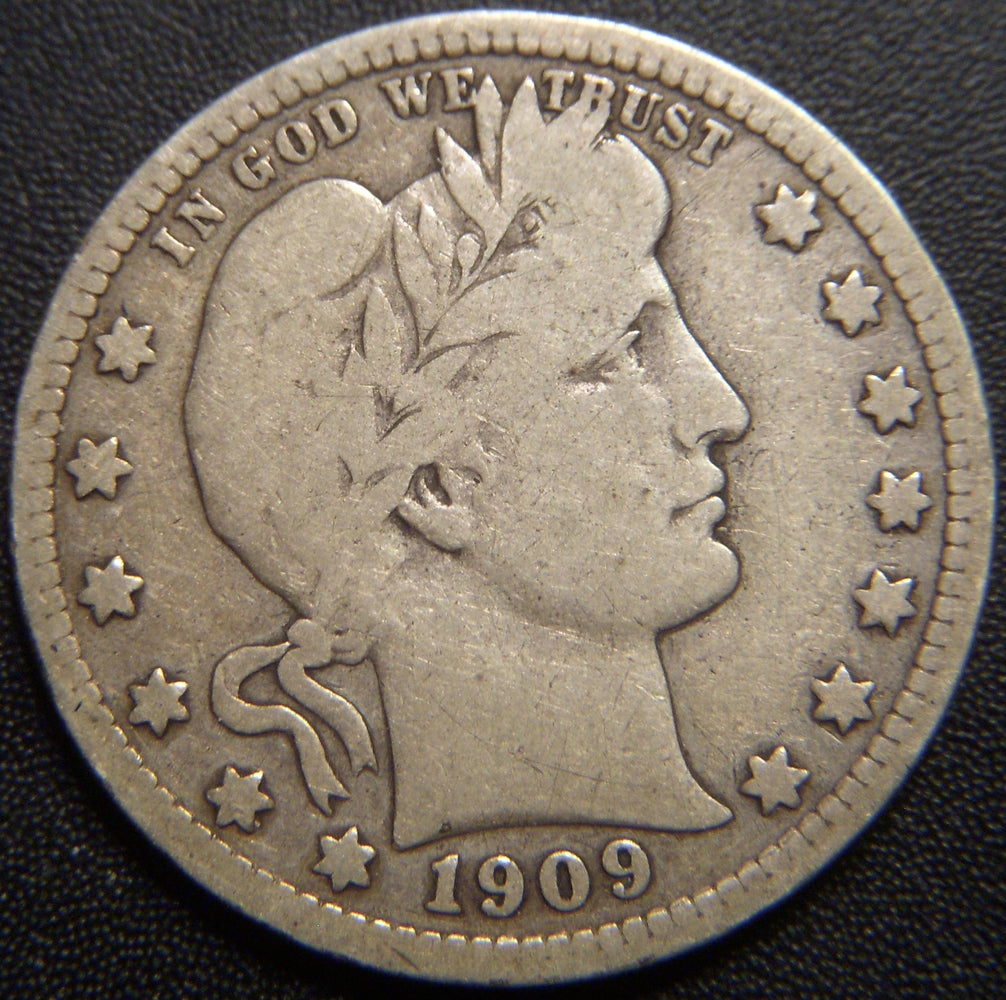 1909-D Barber Quarter - Very Good