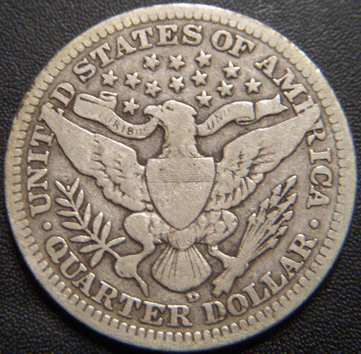 1909-D Barber Quarter - Very Good