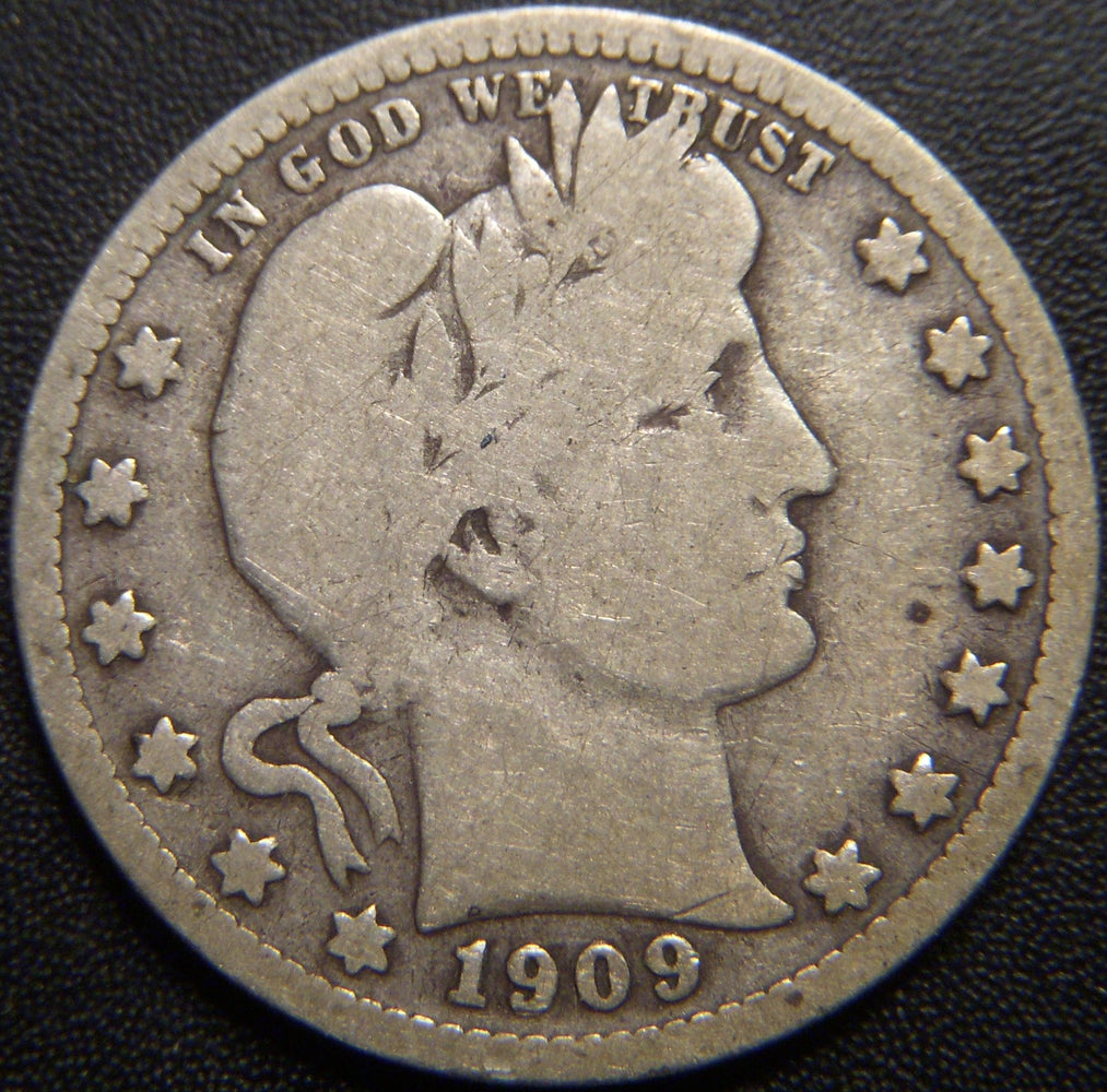 1909-S Barber Quarter - Very Good