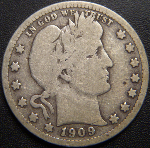 1909-S Barber Quarter - Very Good