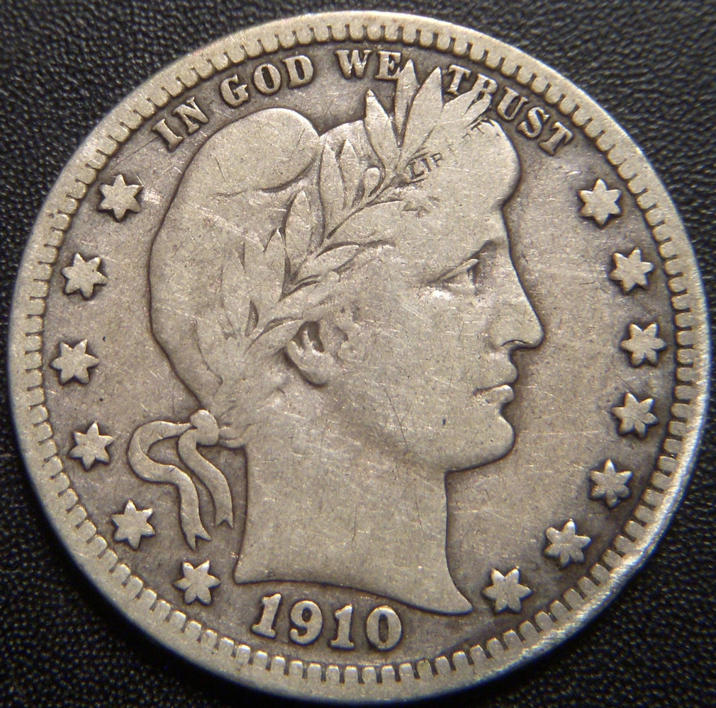 1910-D Barber Quarter - Very Good