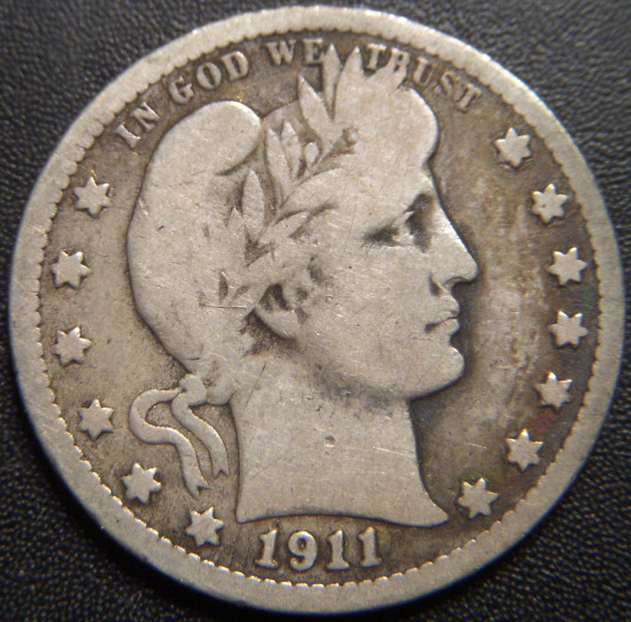 1911-D Barber Quarter - Good