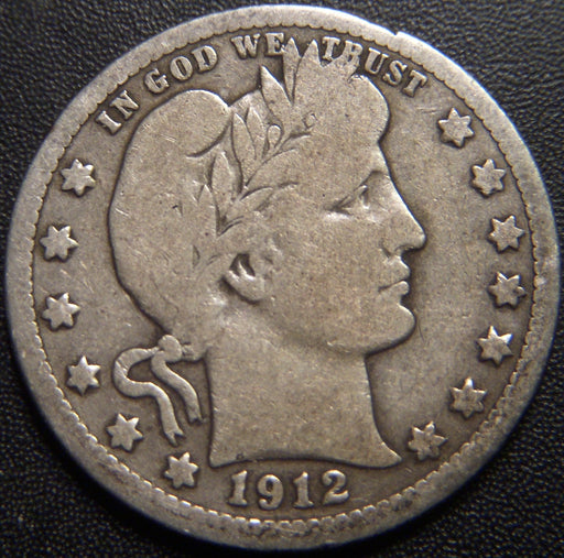 1912-S Barber Quarter - Very Good