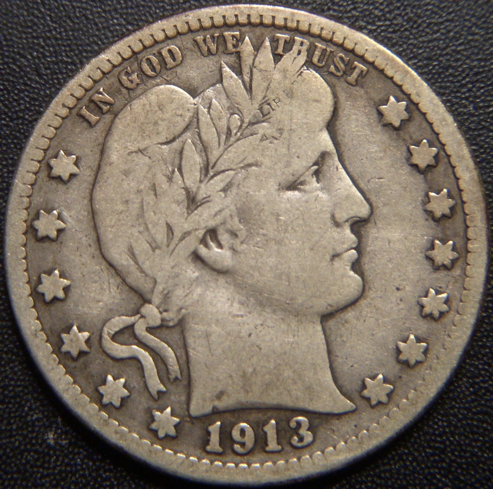 1913-D Barber Quarter - Very Good