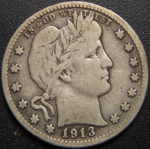 1913-D Barber Quarter - Very Good