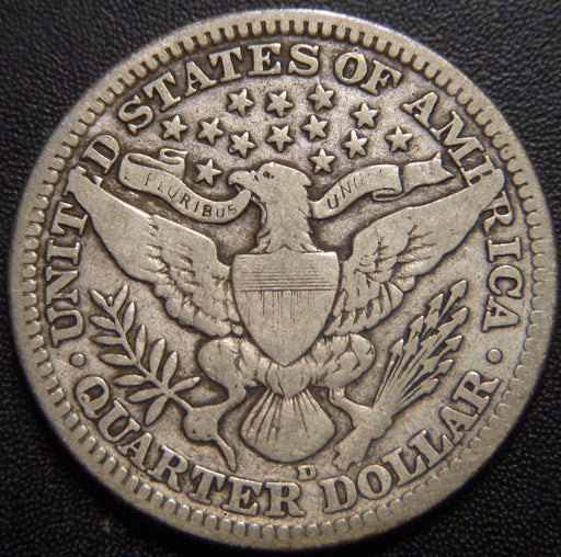 1913-D Barber Quarter - Very Good