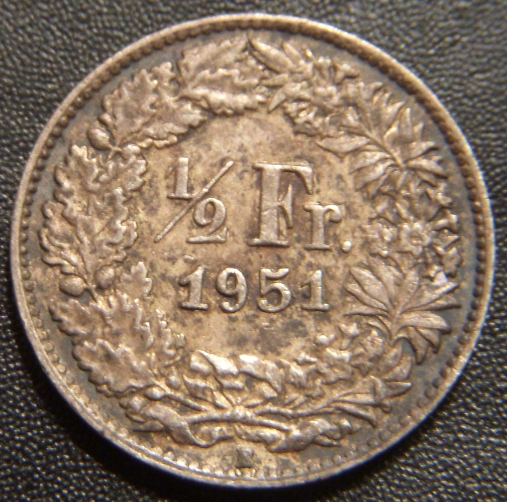 1951B 1/2 Franc - Switzerland