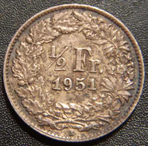 1951B 1/2 Franc - Switzerland
