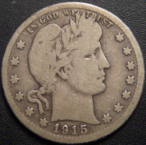 1915-S Barber Quarter - Very Good