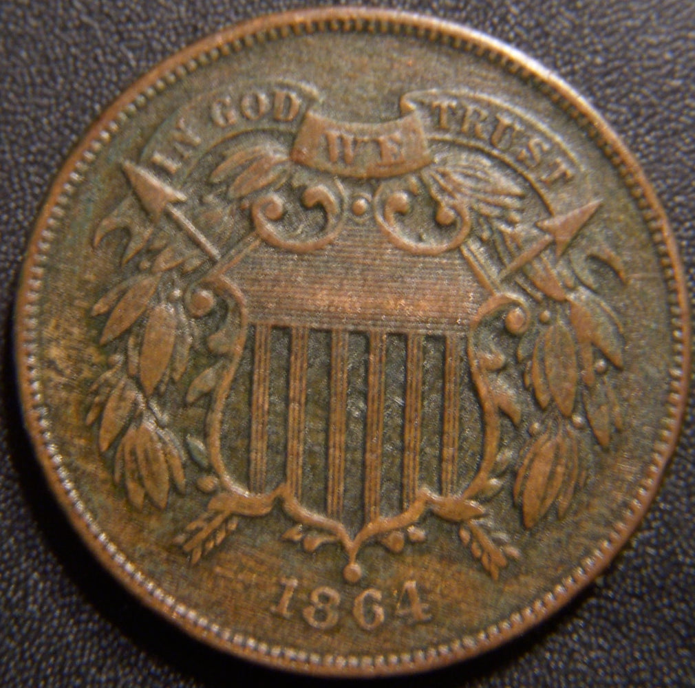 1864 Two Cent Piece - Very Fine