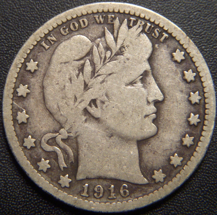 1916 Barber Quarter - Very Good