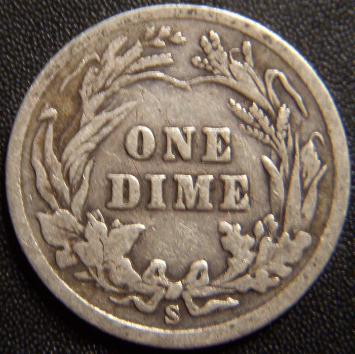1902-S Barber Dime - Very Good