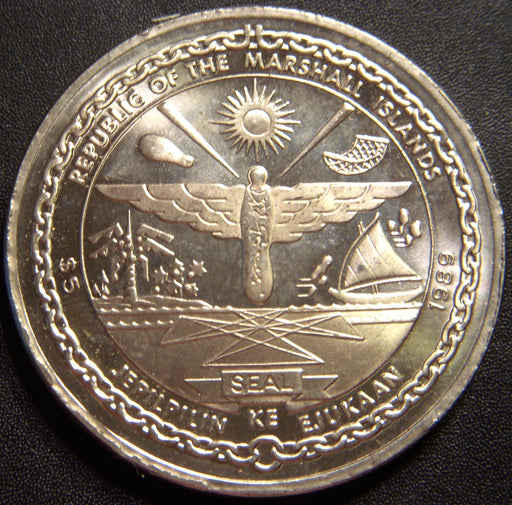 1989 $5 - Marshall Island "First Man on the Moon"