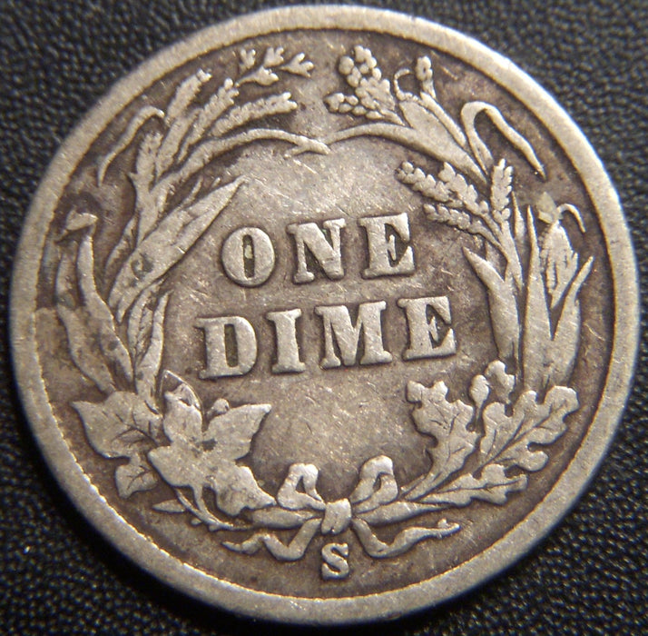 1899-S Barber Dime - Very Good