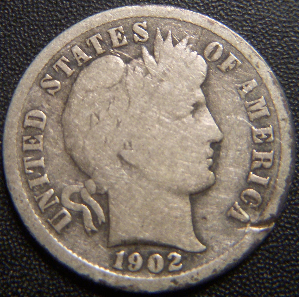 1902-S Barber Dime - Good