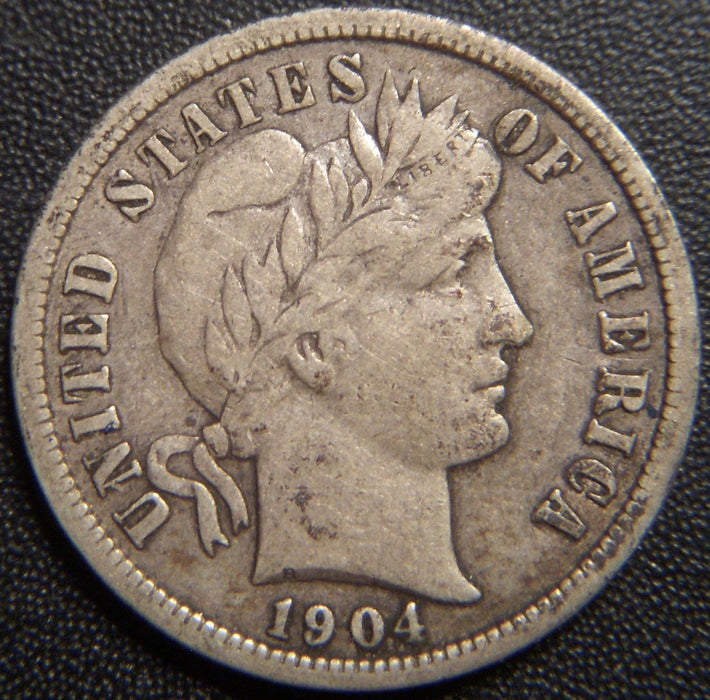 1904 Barber Dime - Fine