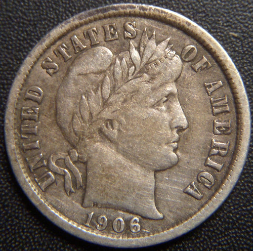 1906 Barber Dime - Very Fine