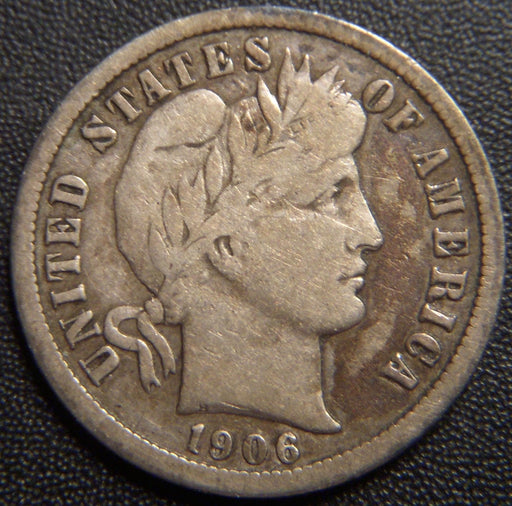 1906-S Barber Dime - Very Good