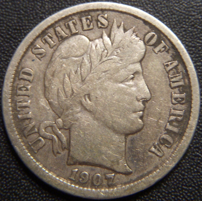1907-D Barber Dime - Fine