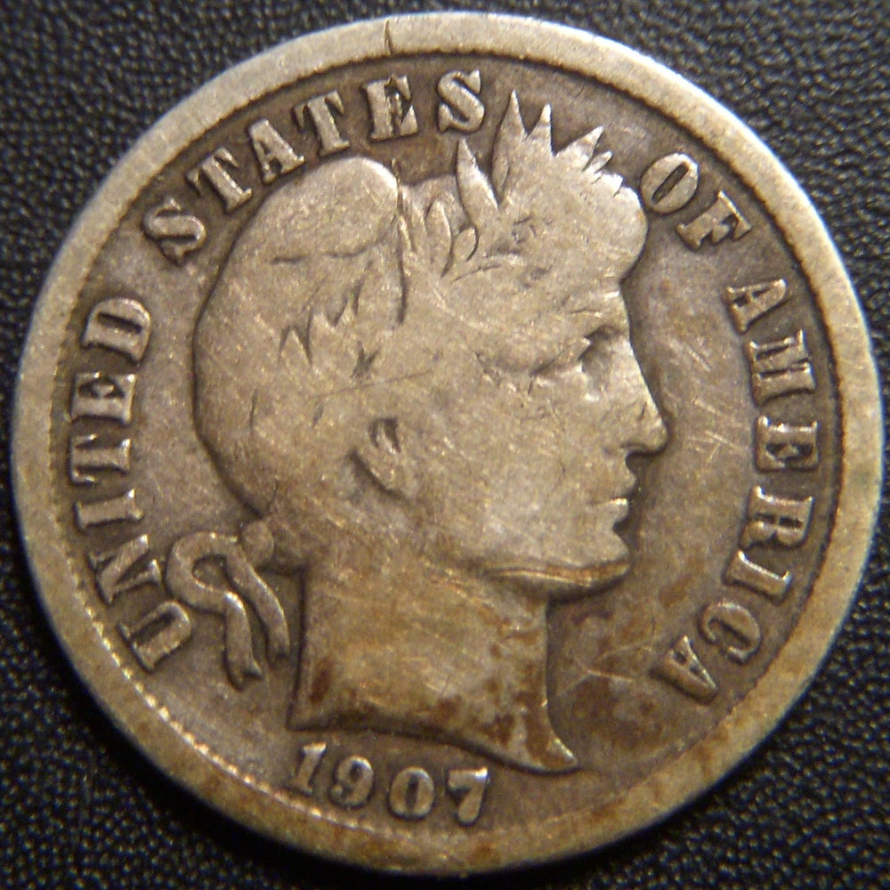 1907-O Barber Dime - Very Good