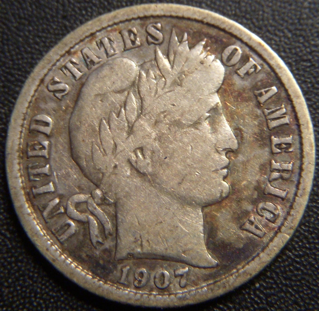 1907-S Barber Dime - Very Good