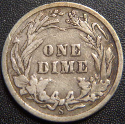 1907-S Barber Dime - Very Good