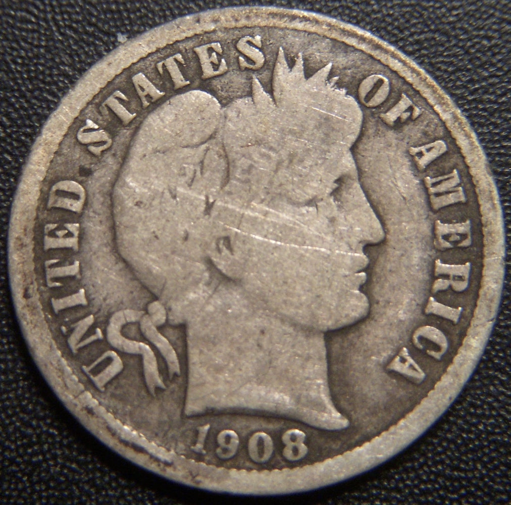 1908-O Barber Dime - Good
