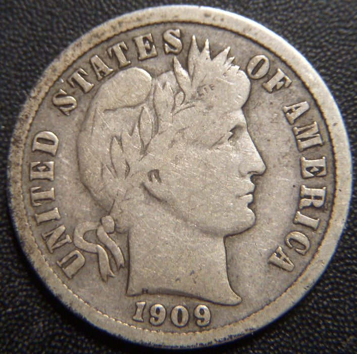 1909 Barber Dime - Very Good